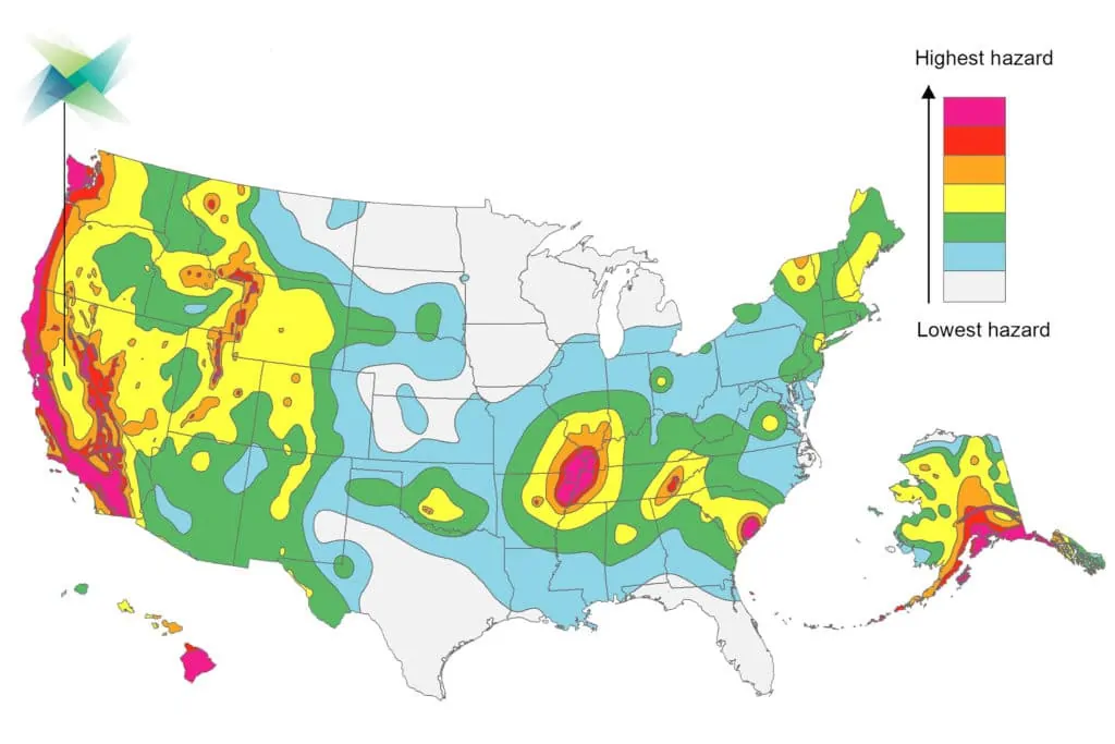 Sacramento Data Center seismic map