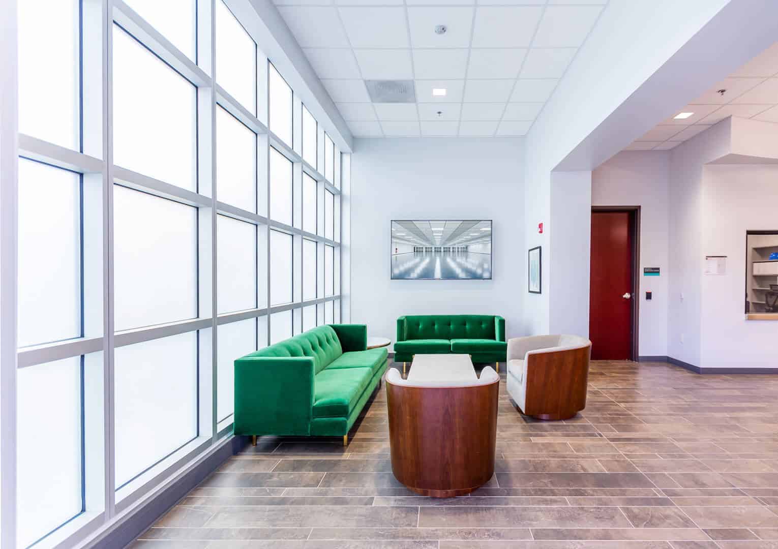 Lobby of Prime Data Centers Sacramento Building One