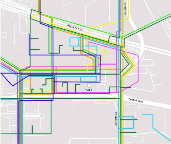 santa clara data center network connectivity map
