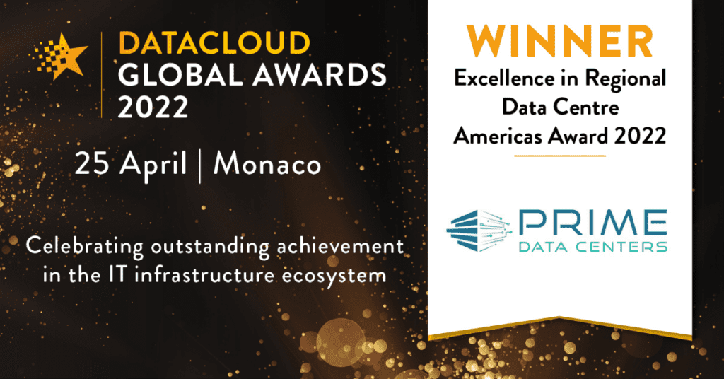 Prime Data Centers Wins Datacloud Global Awards' Excellence in Data